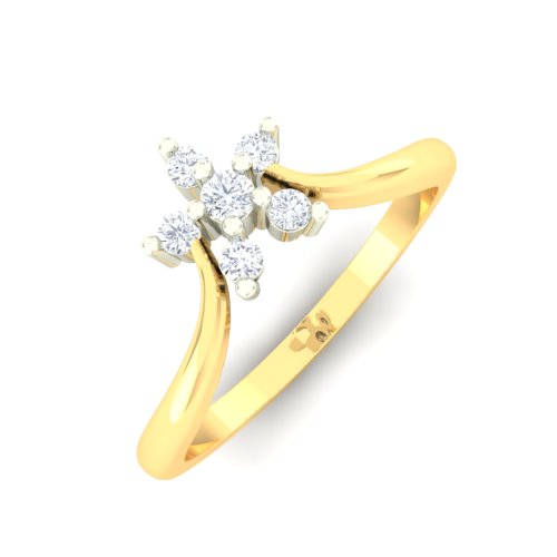 Crown Flower Diamond Ring
