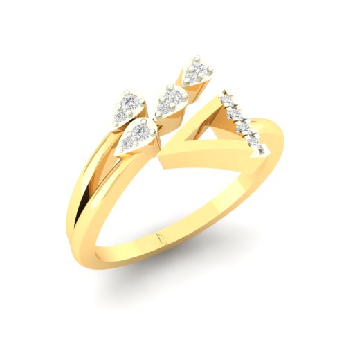 Aero Leaf Diamond Ring